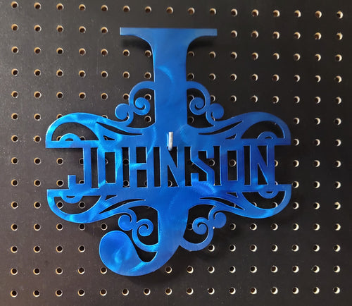 Custom Metal Name Monogram